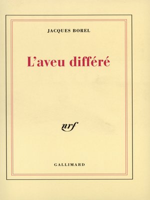cover image of L'Aveu différé
